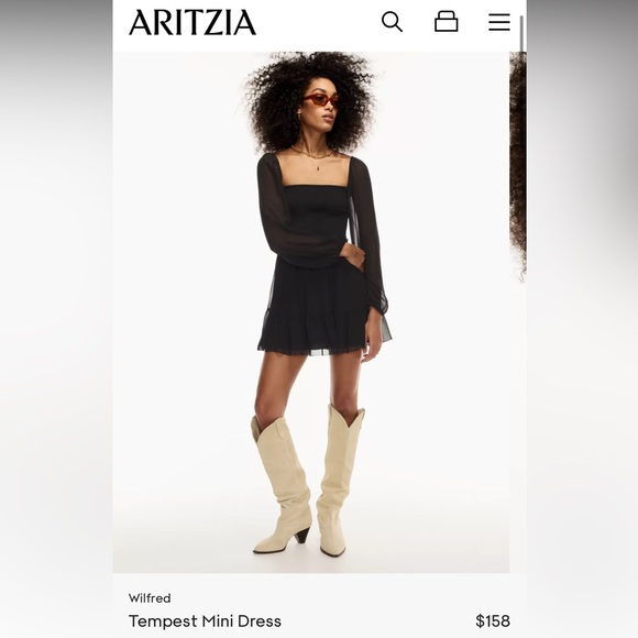 Aritzia Dresses & Skirts - Aritzia Wilfred Smocked Dress Sz Small